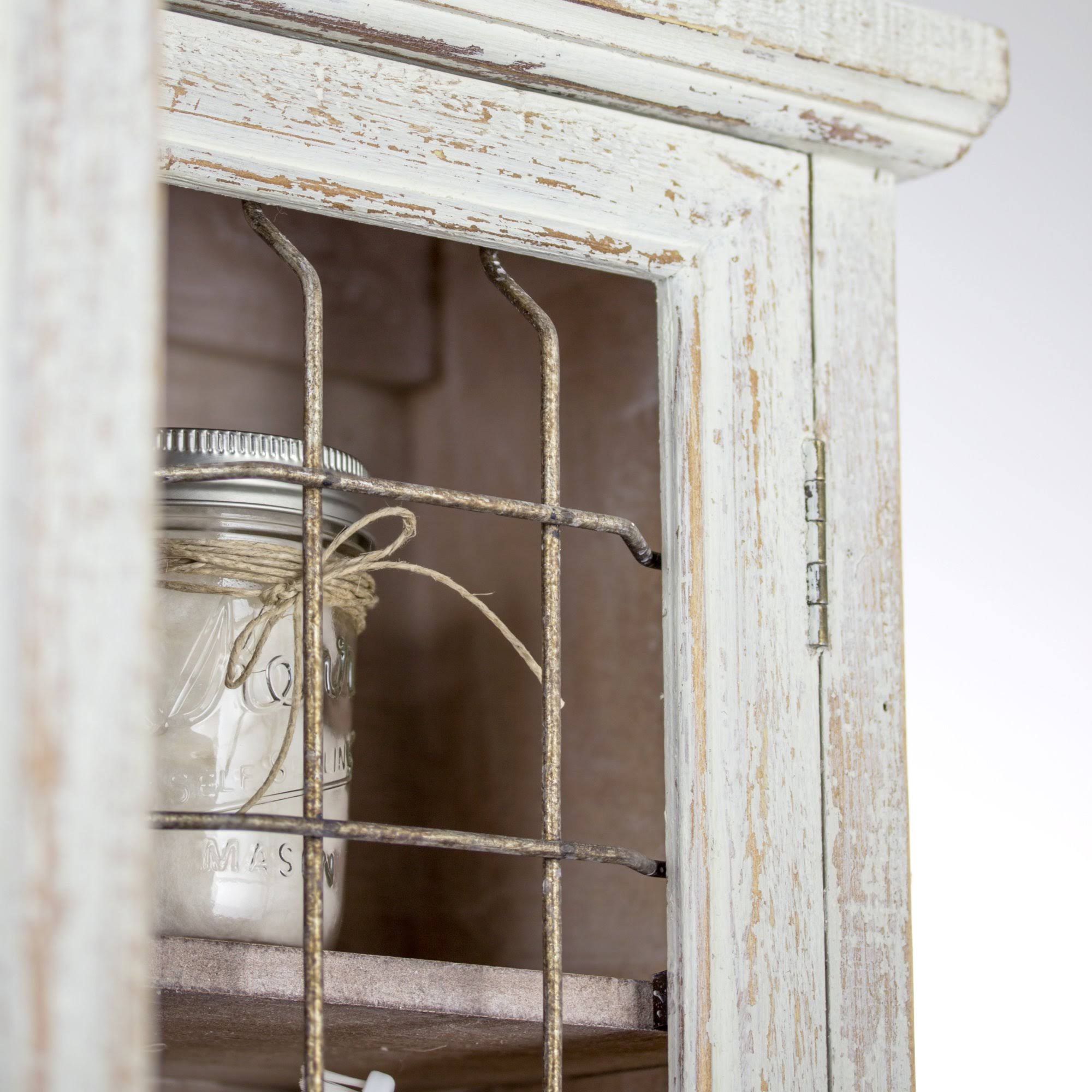 Whitewashed Rustic Storage Cabinet