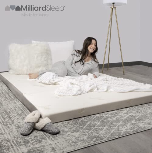 Milliard Memory Foam Folding Mattress with Washable Cover, Cot Size (75 inches x 31 inches)