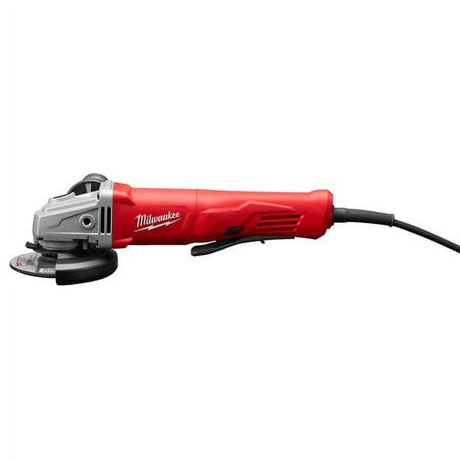Milwaukee 6141-30 11 Amp Corded 4-1/2" Small Angle Grinder Paddle Lock-On, Red