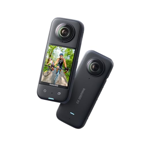 Insta360 X3 Motorcycle Kit (New Version) - Waterproof 360 Action Camera with 1/2" 48MP Sensors, 5.7K 360 Active HDR Video, 72MP 360 Photo, 4K Single-Lens, 60fps Me Mode, Stabilization