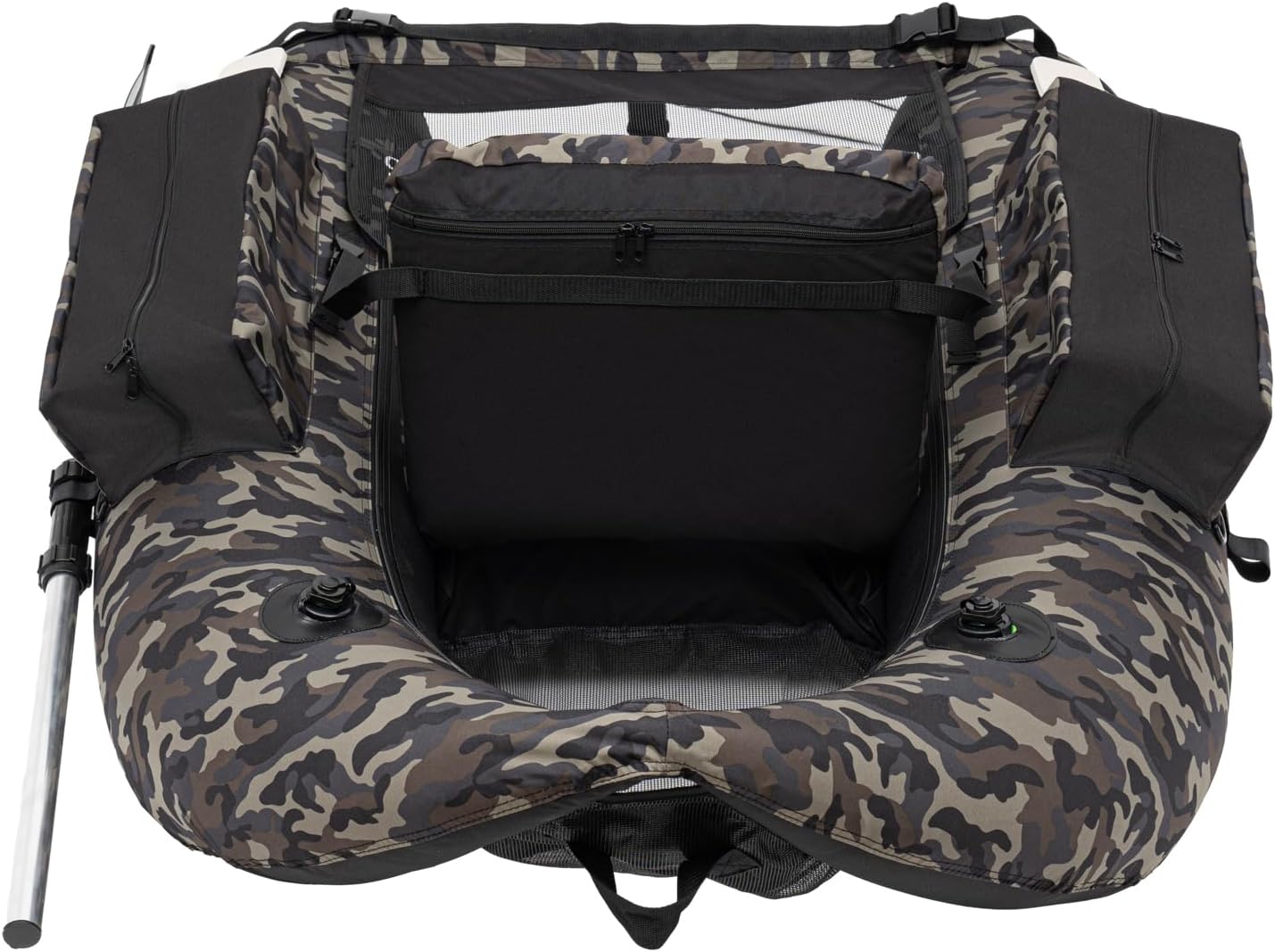 Inflatable Kayak Set, 1-Person Portable Inflatable Fishing Boat with Adjustable Shoulder Straps, Ergonomic High-Back Seat, Outdoor Fishing Boat for Lakes and Rivers, 286.6lbs Weight Capacity
