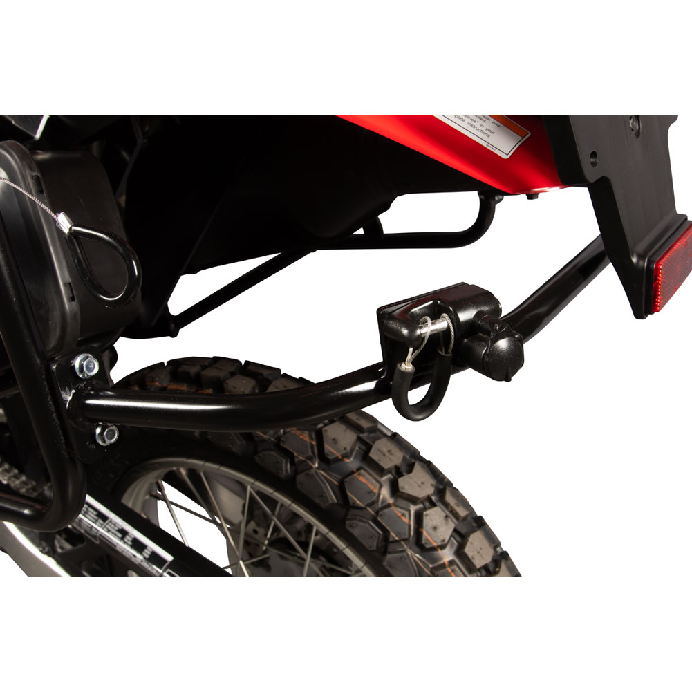 Tusk Pannier Racks with Tusk Pilot Pannier Bags with Top Rack and Sub Frame Supports Black/Grey