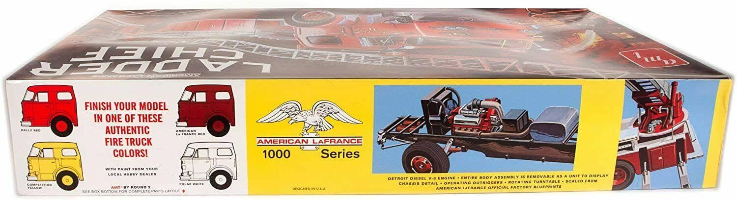 Skill 3 Model Kit American LaFrance Ladder Chief Fire Truck 1/25 Scale Model by AMT