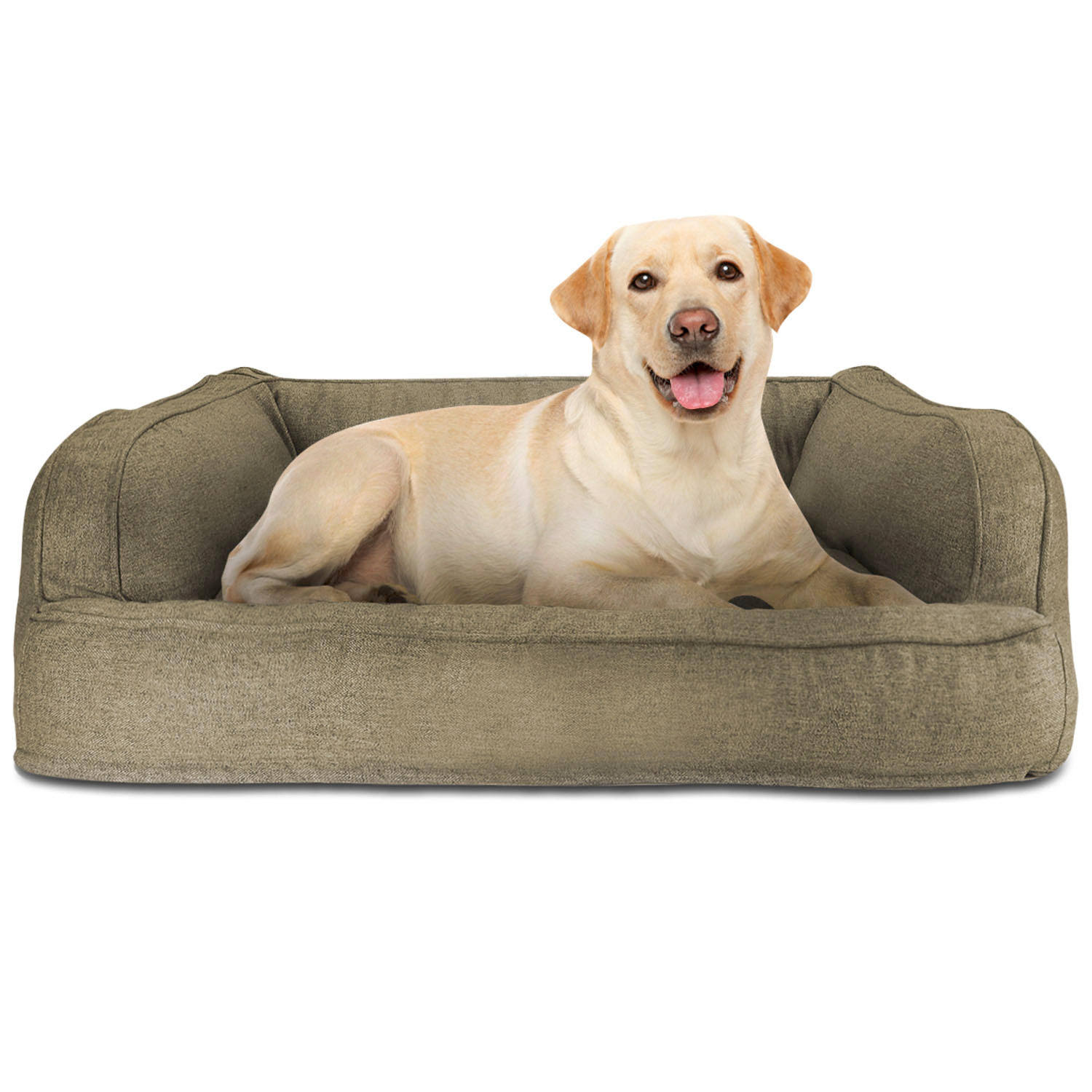Canine Creations Sofa Couch Dog Pet Bed, Brown, Large