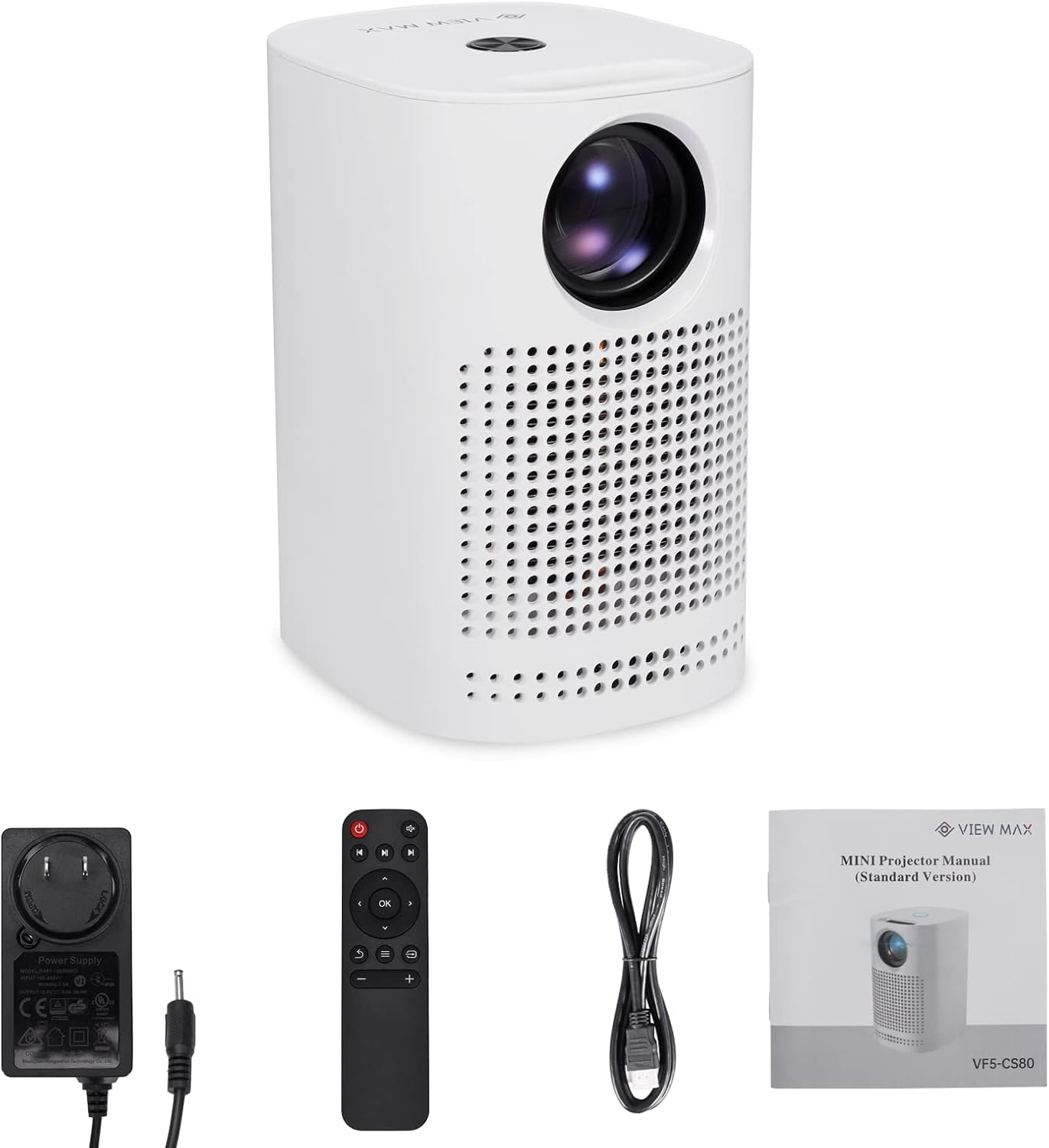 Mini Projector Portable Video-Projector, 30000 Hours Multimedia Home Theater Movie Projector, Supports Full HD 1080P, Compatible with HDMI, USB, Laptop, Smartphone Pack of 2