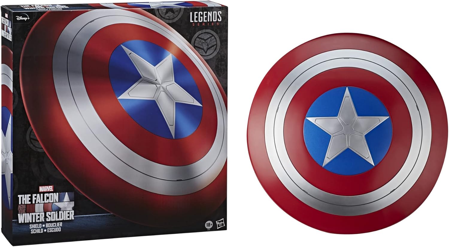 Marvel Legends Series Avengers Falcon And Winter Soldier Captain America Premium Role Play Shield -Adult Fan -Costume/Collectible