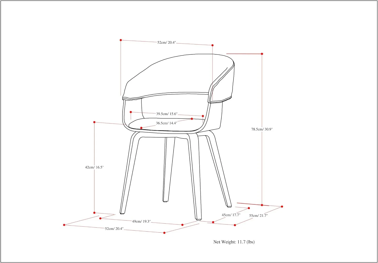 Lowell 17 Inch Century Modern Bentwood Dining Chair In Charcoal Grey Linen Look Fabric, For The Dining Room