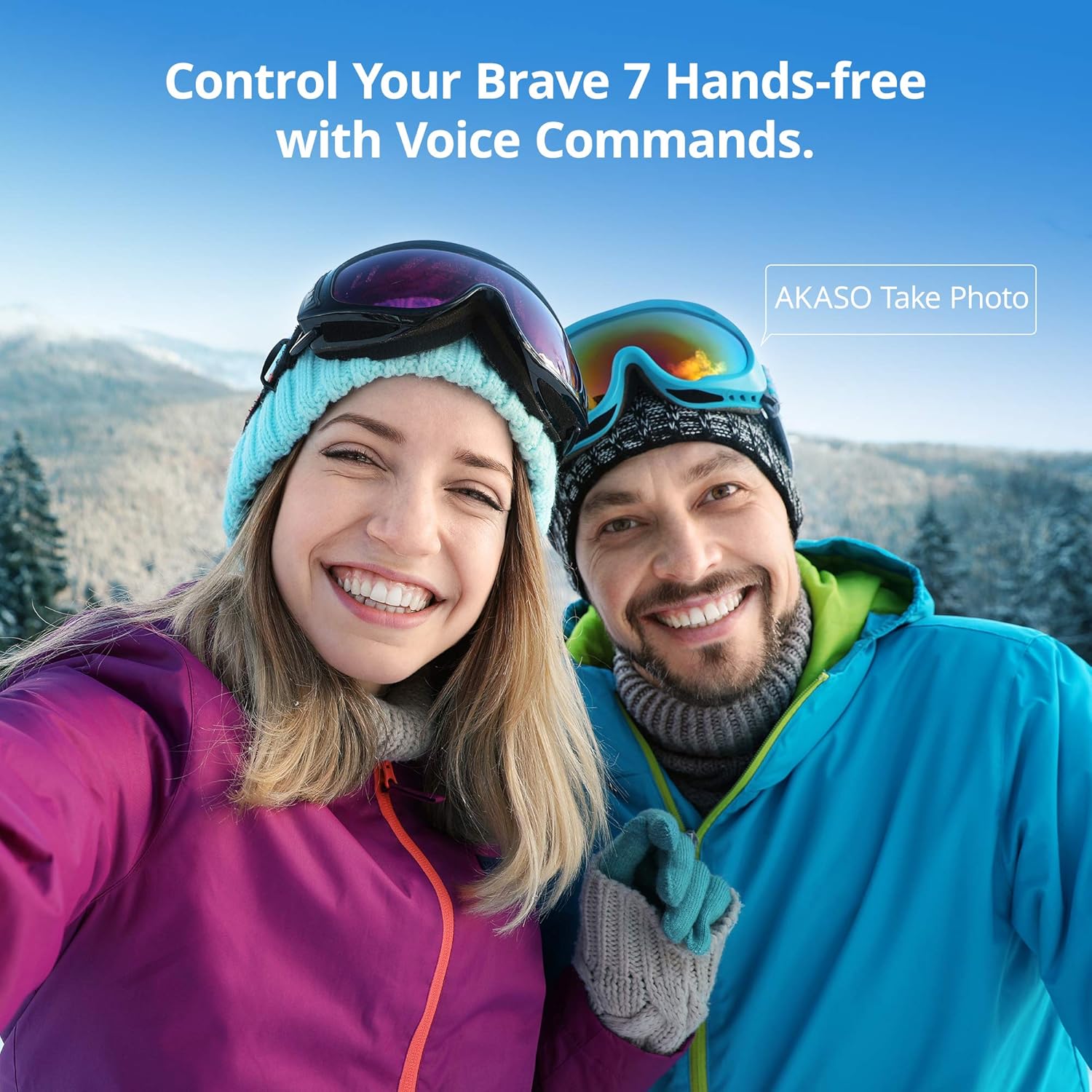 AKASO Brave 7 4K30FPS 20MP WiFi Action Camera with Touch Screen IPX8 33FT Waterproof Camera EIS 2.0 Zoom Support External Mic Voice Control with 2X 1350mAh Batteries Vlog Camera