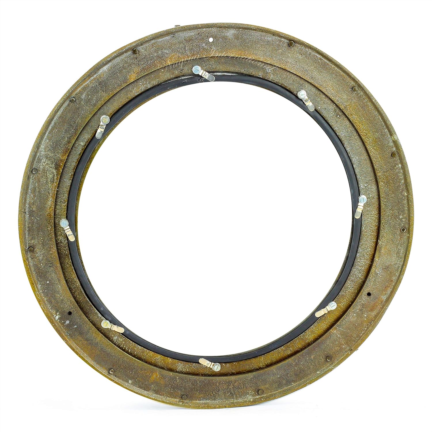Nagina International, 17" Aluminum Porthole Antique Finish~Port Window Glass Ship Porthole Decor Pack of 2