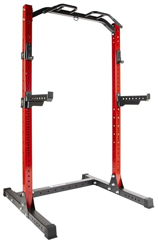 Power Rack Squat Stand, 1000 Pound Capacity 3“ x 3” for Home & Garage Gym with J-Hooks, Multiple Styles