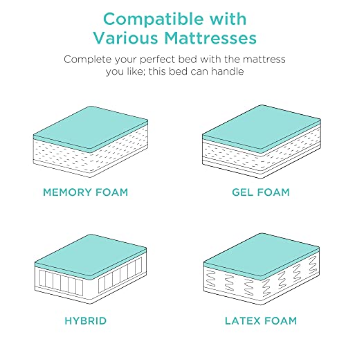 Best Choice Products Ergonomic Twin XL Size Adjustable Bed, Zero Gravity Base for Stress Management w/Wireless Remote Control, Massage, USB Ports