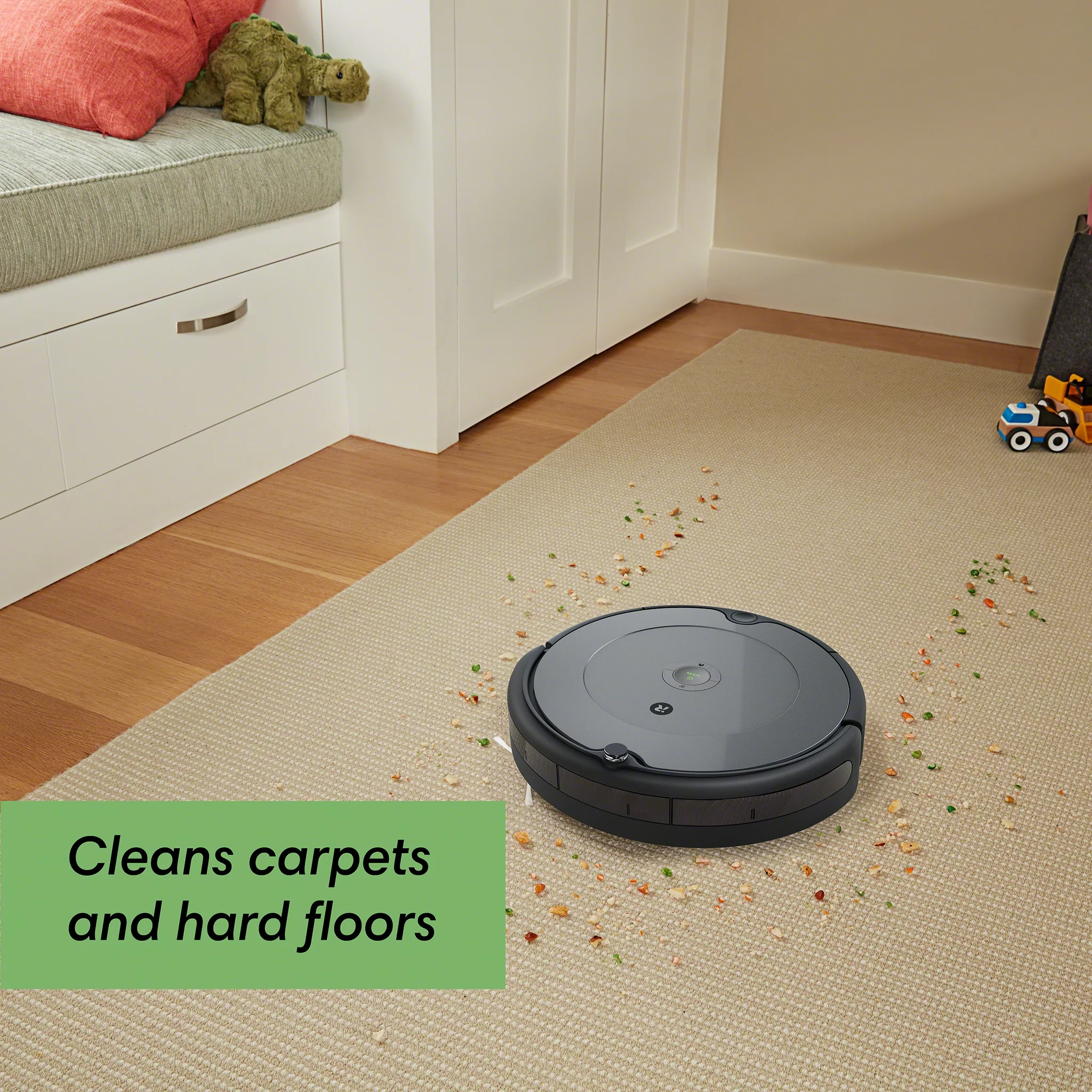 iRobot® Roomba® 676 Robot Vacuum-Wi-Fi Connectivity, Personalized Cleaning Recommendations, Works with Google, Good for Pet Hair, Carpets, Hard Floors, Self-Charging