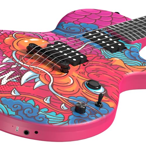 Enya Electric Guitar Inspire 39" Smart Electric Carbon Fiber Guitarra with 15W Wireless Speaker, 20 Distinct Tones, Onboard Presets, Charging Cable, Adjusting Wrench, and Gig Bag