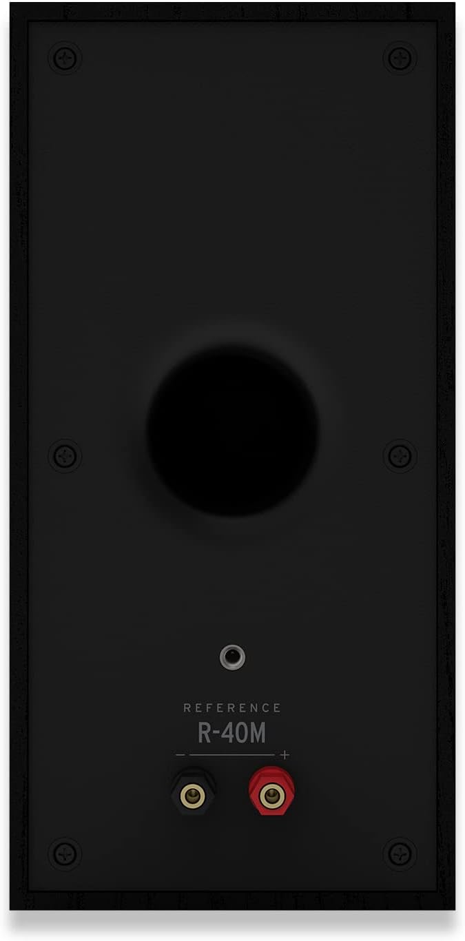 klipsch Reference Next-Generation R-40M Horn-Loaded Bookshelf Speakers with 4” Spun-Copper Woofers for Best-in-Class Home Theater Sound in Black