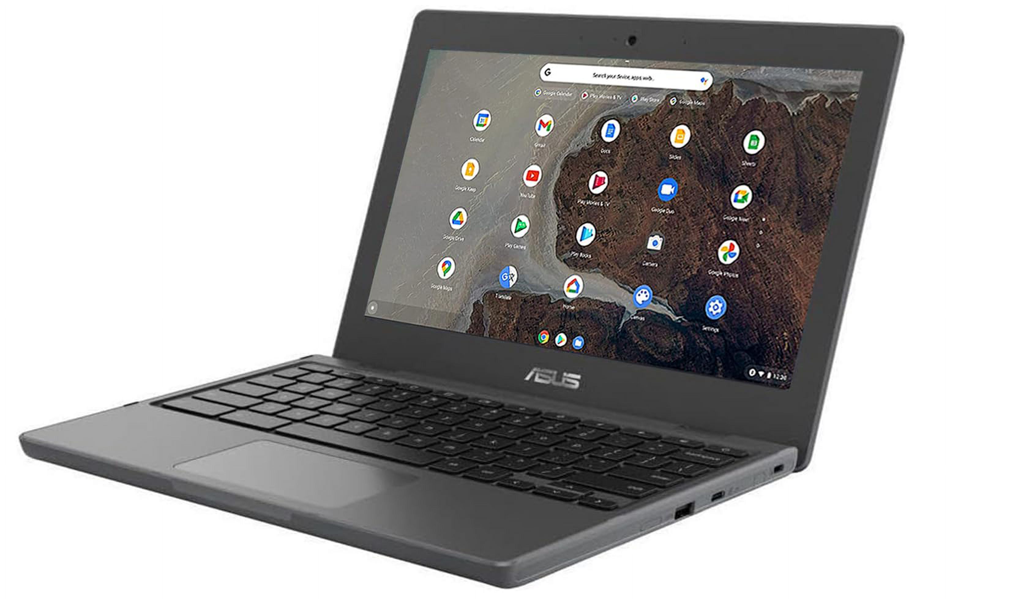 Asus Chromebook 11.6'' LCD HD Rugged Intel Celeron N5100,8GB RAM, 32GB eMMC, UHD Graphics, 1.1 GHz,Chrome OS, Webcam, Bluetooth, Wi-Fi 6,Dark Gray, with Accessories