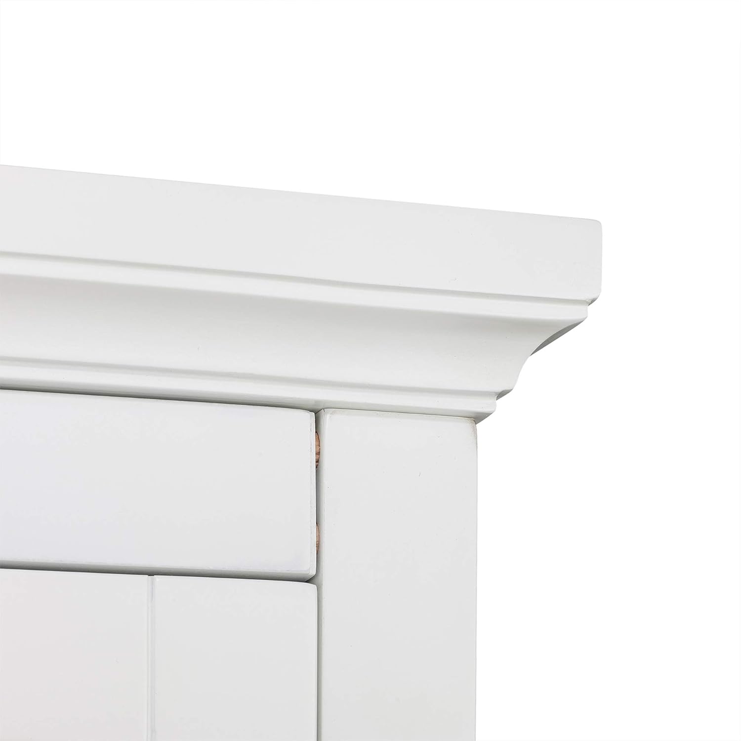 Elegant Home Fashions St. James Bathroom Storage Linen Cabinet, White