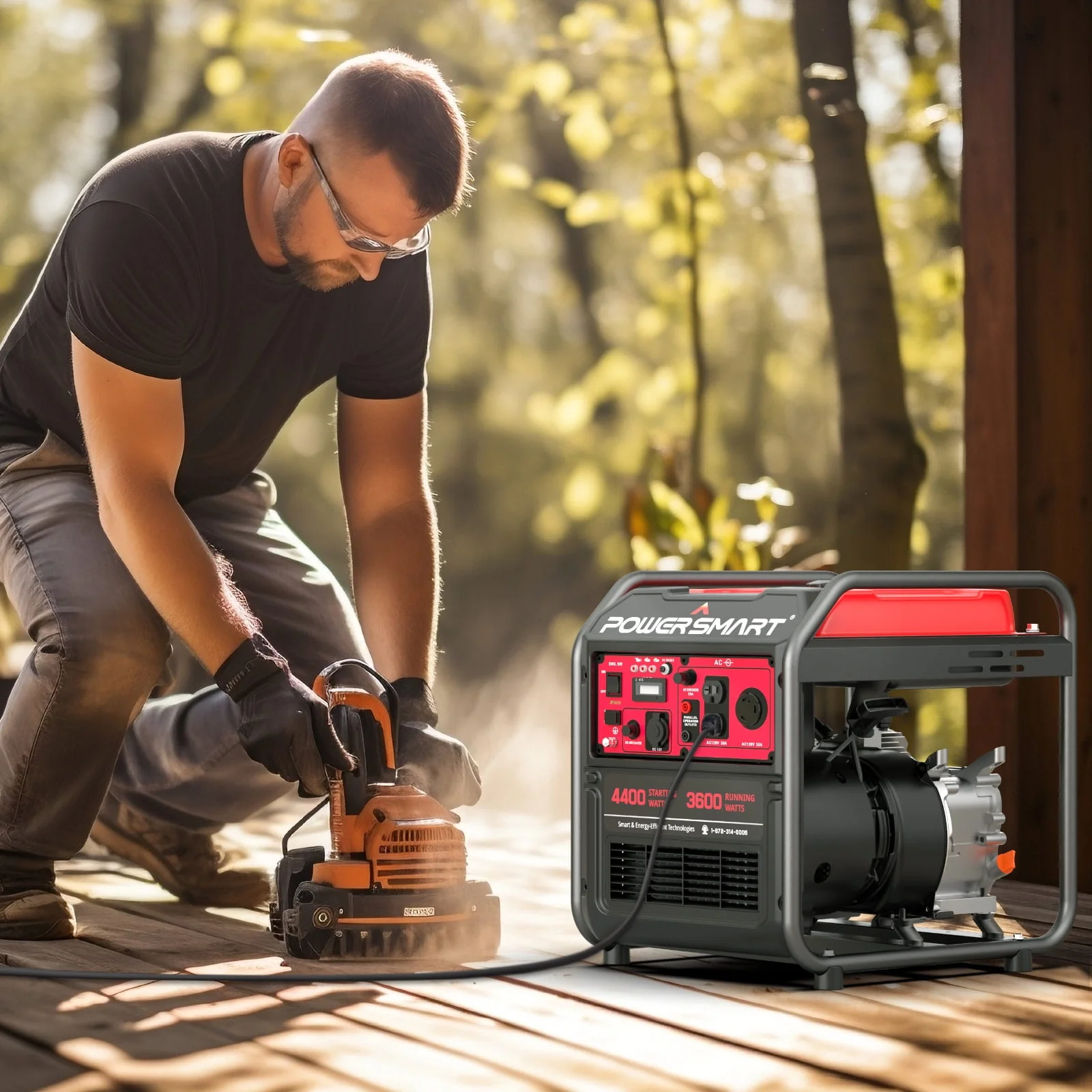 PowerSmart 4400-Watt Gas Generator for Outdoor and Home Use,EPA Compliant