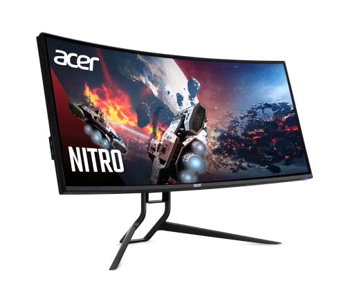 Acer Nitro XR343CK Pbmiipphuzx 34" UltraWide QHD 3440x1440 1900R Curved Gaming Monitor | AMD FreeSync Premium | 180Hz | DisplayHDR400 | DCI-P3 98% | 1 x USB 3.1 Type-C, 2 x Display Port & 2 x HDMI 2.0