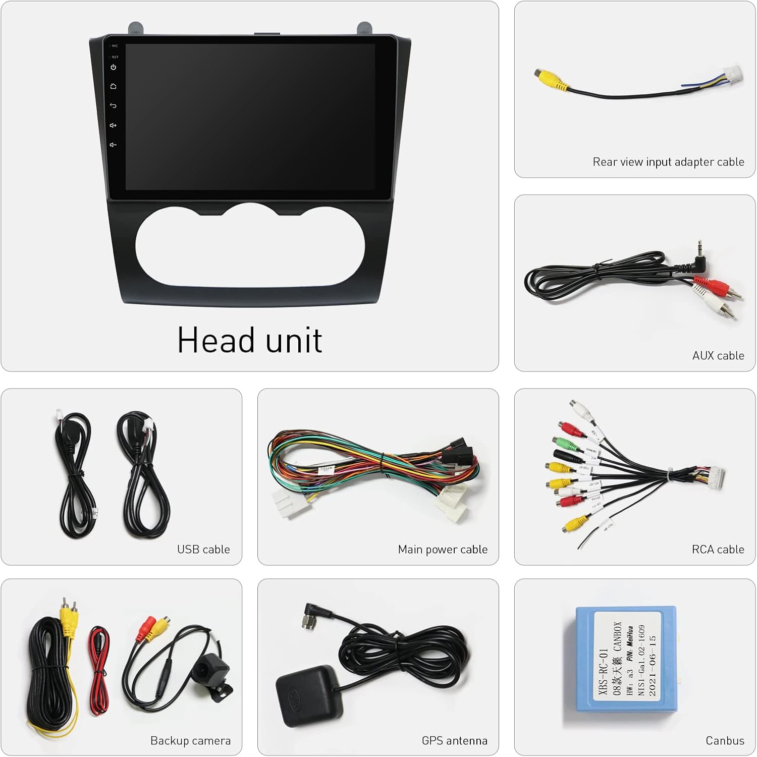 Car Radio in Dash Navigation for Nissan Altima Manual A/C 2008-2012, Android 10.0 Stereo Build in Carplay/Android Auto/DSP Support Bluetooth/FM/AM/RDS with AHD Rear View Camera