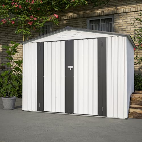 6x4 Ft Outdoor Storage Shed, Heavy-Duty All-Weather Tool Shed with Lockable Doors, Durable Resin Construction for, Patio & Backyard Organization Black