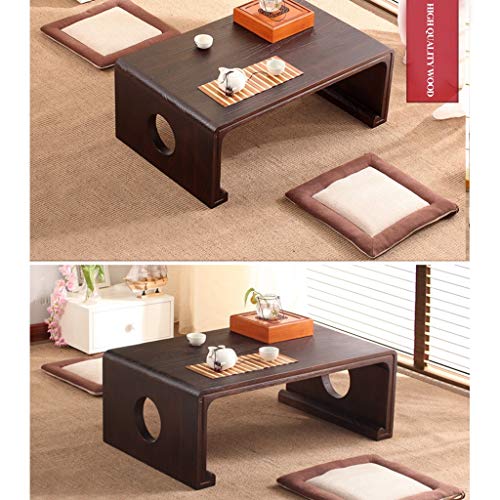 Wooden Coffee Table Low Table Simple Small Tea Table Laptop Table Mini Table Study Table Bedroom Breakfast Table (Color : Brown, Size : 60x40x30cm) (Wood Color 60x40x30cm)