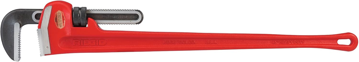 RIDGID 31040 Model 48 Heavy-Duty Straight Pipe Wrench, 48-inch Plumbing Wrench