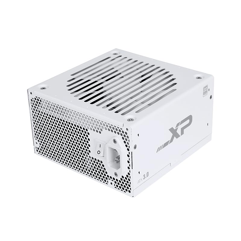 SAMA 850w Power Supply,XP Series White PSU ATX 3.0 & PCIE 5.0 ECO Fanless 80Plus Platinum Certified Full Modular Support RTX 40 Series