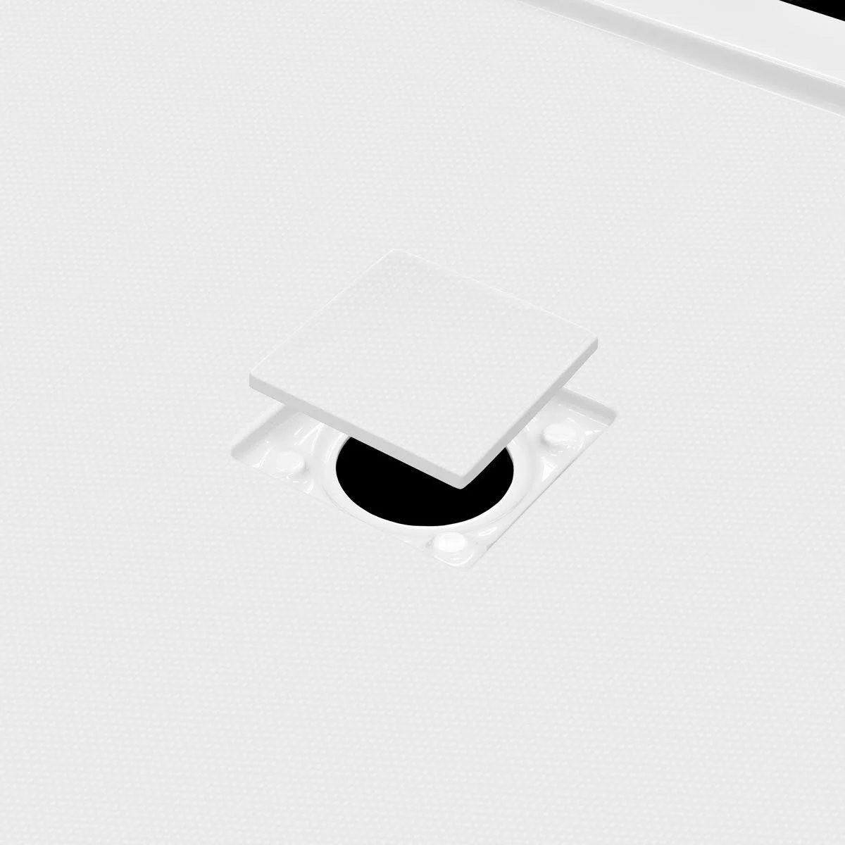 LessCare 60 x 34 Single/Double Threshold Shower Base Pan Center Drain, White
