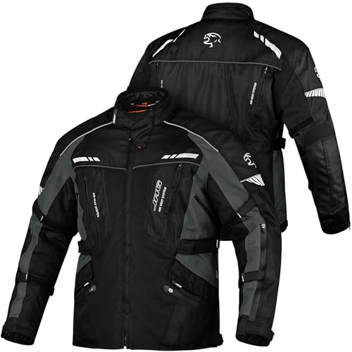 JAG Touring Motorcycle Jacket for Men, Dual Sports Water Resistant Adventure Riding Jacket with Cordura Fabric & CE Armor