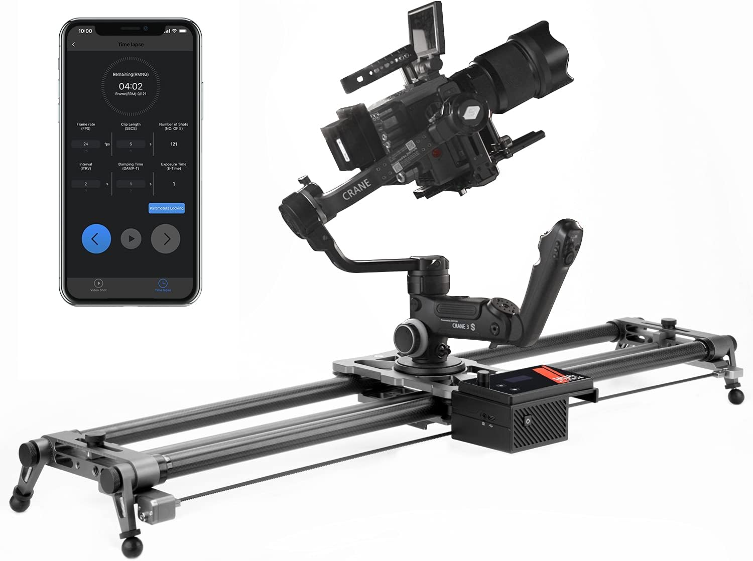 YC Onion Motorized Camera Slider 120cm/47''Camera Rail with APP Control Carbon Fiber,3-4 or 5 Axis Video Slider Dolly Track Motion Rail Compatible with Ronin S and RS2 Stabilizer and Zhiyun Stabilizer