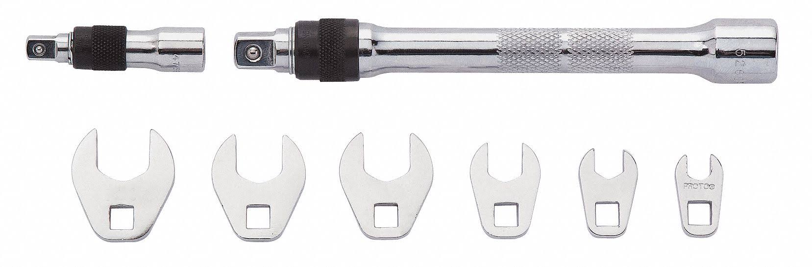 Proto J47000CFL 1/4x22 Drive 8 Piece Crowfoot Wrench Set w/Locking