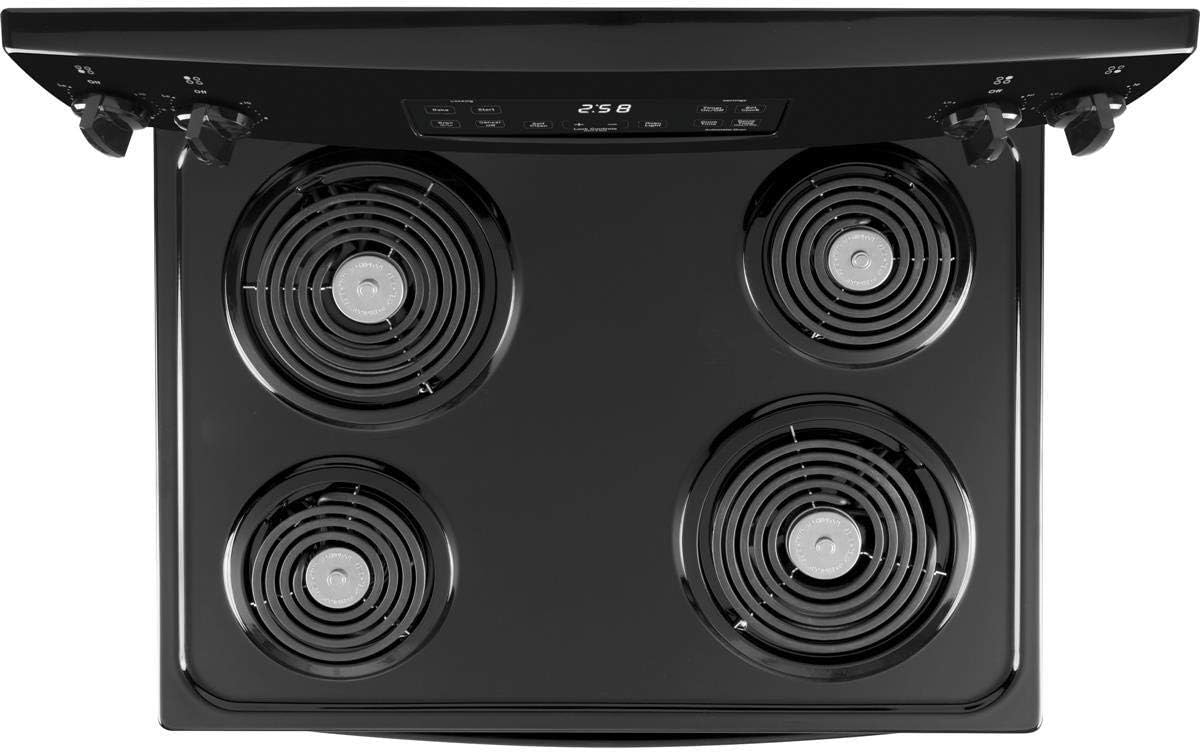 GE JB258DMBB 30" Freestanding Electric Range with 4 Coil Elements 5.3 cu. ft. Oven Capacity Self-Cleaning Oven Storage Drawer in Black