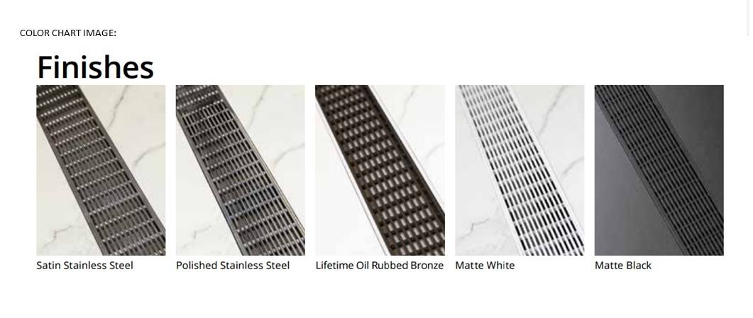 Infinity Drain Sag 3860 60 inch Drain Grate - Bronze