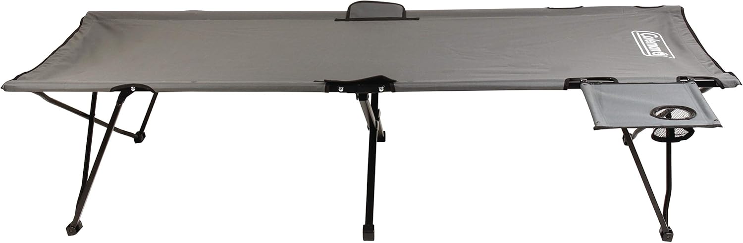 Coleman Pack-Away Camping Cot with Removable Side Table & Portable Camping Chair with 4-Can Cooler - Perfect for Camping, Tailgates, Beach, Sports and More