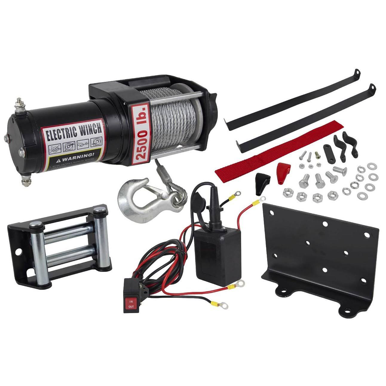 Rareelectrical New 2500lb ATV Winch Assembly Fits Suzuki King Quad 450 500 700 750 ATV 1.07HP 153:1