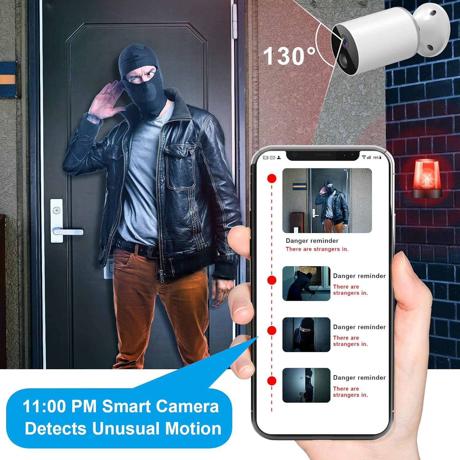 Security Camera Outdoor, Wireless WiFi Waterproof 1080p HD Video Rechargeable Battery Powered Surveillance Cameras for Home Security, Night Vision, Motion Detection, 2-Way Audio and SD Slot