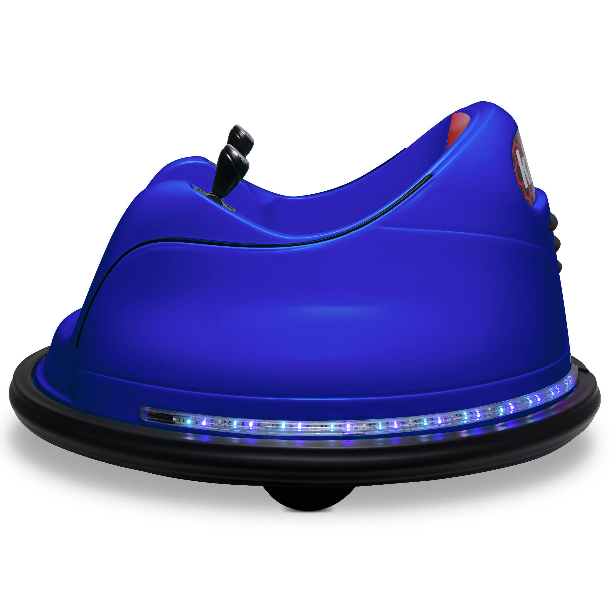 Kidzone Dark Blue Kids Toy Electric Ride on Bumper Car Vehicle Remote Control 360 Spin ASTM-Certified