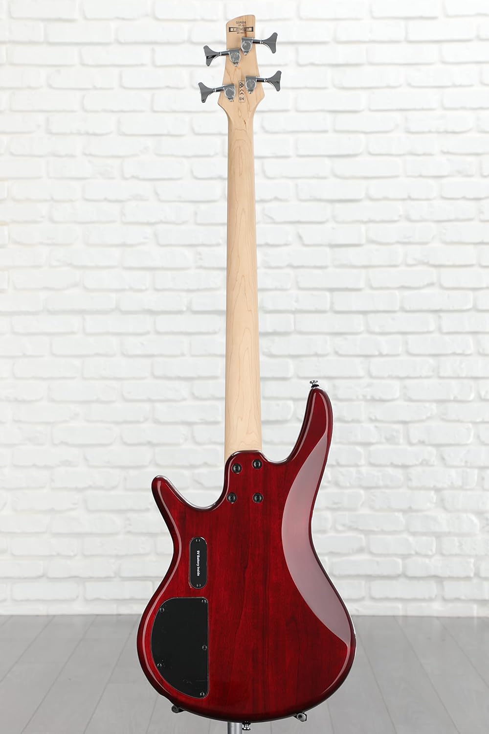 Ibanez Gio GSR200TR Bass Guitar - Transparent Red and Rocket Bass 30-Watt Combo Amp Essentials Bundle with Stand, Strap, Clip-On Tuner, Cable and Picks