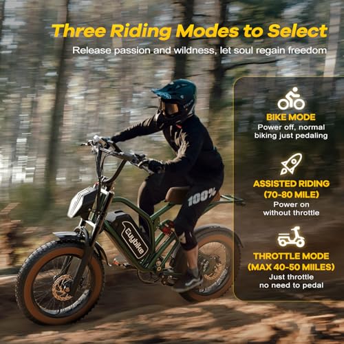 Electric Bike for Adults, 2000W/3000W Peak Single/Double Motor with 48V/52V 25AH/30AH Battery, 20"x4.0" Fat Tires 35MPH/37MPH Ebike, Dual Hydraulic Disc Brake Full Suspension Electric Bicycle