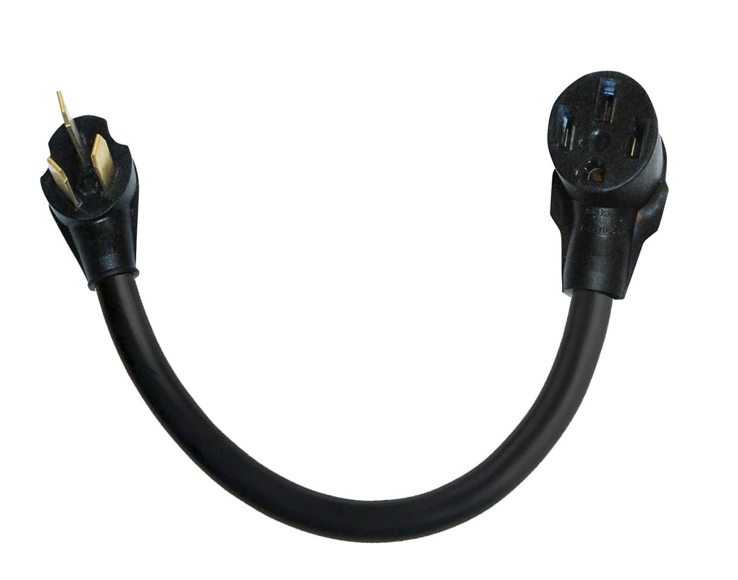 NEMA 10-50P To 14-50R 120V/240V 50 Amp 3 Prong Male Plug To 50 Amp 4 Prong Female Outlet Receptacle Generator RV Welder Dryer Power Cord Adapter
