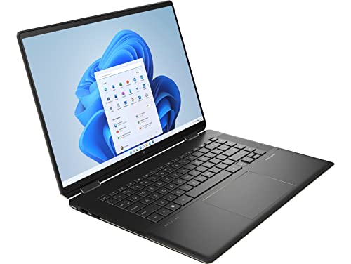 HP Spectre x360 2-in-1 Touch Laptop (Intel i7-11390H, 16GB RAM, 2TB PCIe SSD, Intel Iris Xe, 16.0", Active Pen, Backlit Keyboard, Fingerprint, WiFi, Bluetooth, Windows 11 Home) w/DKZ Hub (Renewed)