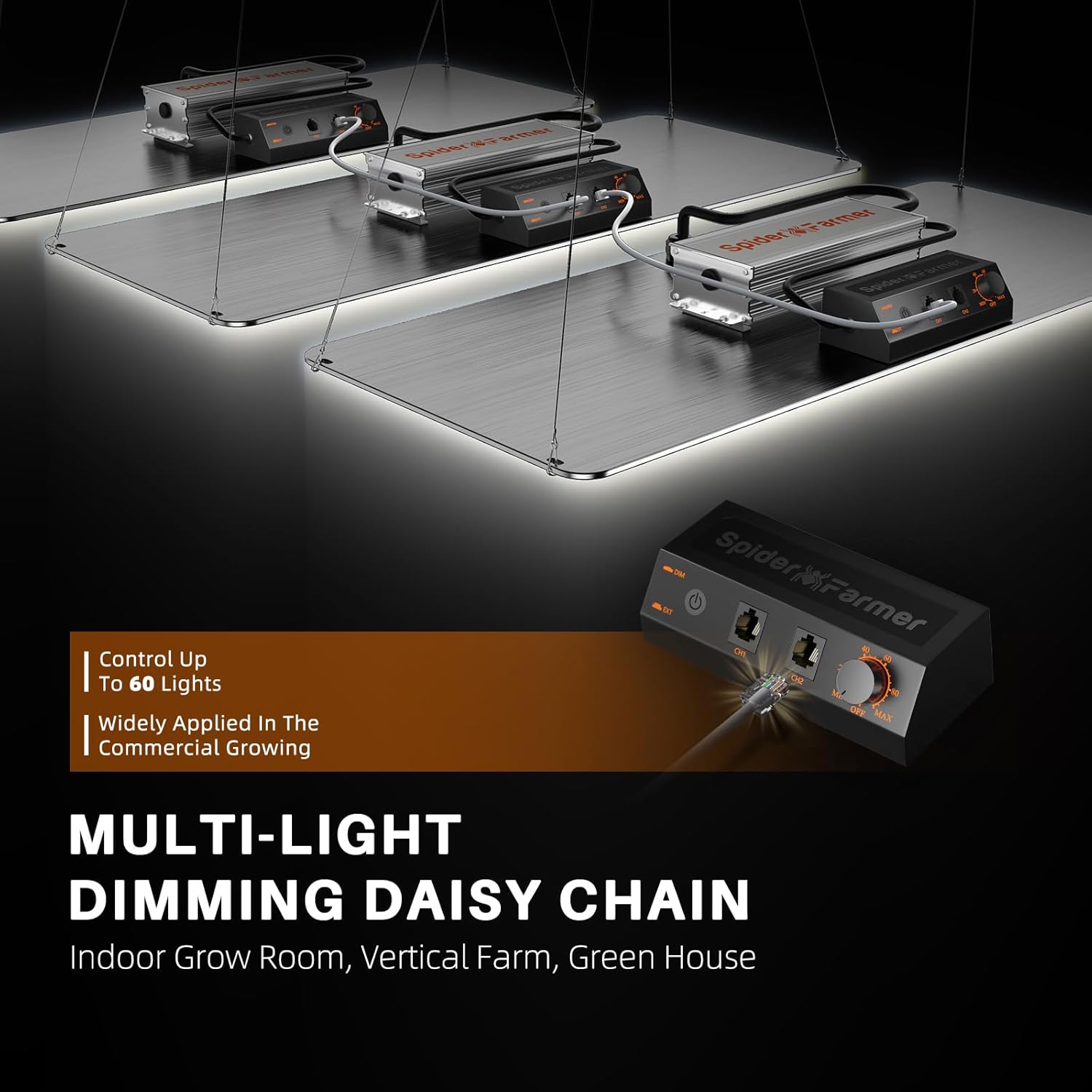 Spider Farmer SF2000 LED Grow Light 2x4 with Samsung LM301H EVO High Efficiency & Dimmable Lighting and 2x4 Grow Tent, 55"x28"x80", with Observation Window and Floor Tray, 1680D Thicken Mylar Canvas