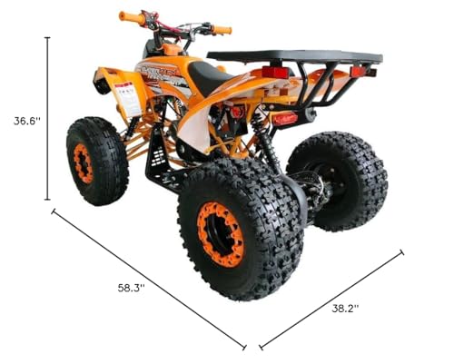 HHH Youth and Adult 125cc ATV Vitacci Outlander Fully Automatic with Reverse Double Headlights Led Gas 4 Wheeler ATVs Quads Big 19/18 inch Tires (Green) - Extra Large