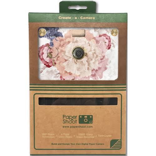 Paper Shoot Paper Camera Summer Bloom Peony Cameras for Kids Compacts, 13 Megapixels, HD 1080, Multicolor/Pattern, AA AAA Powere
