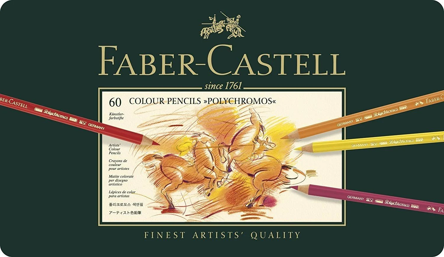 Faber-Castell Polychromos Colour Pencils Tin of 60