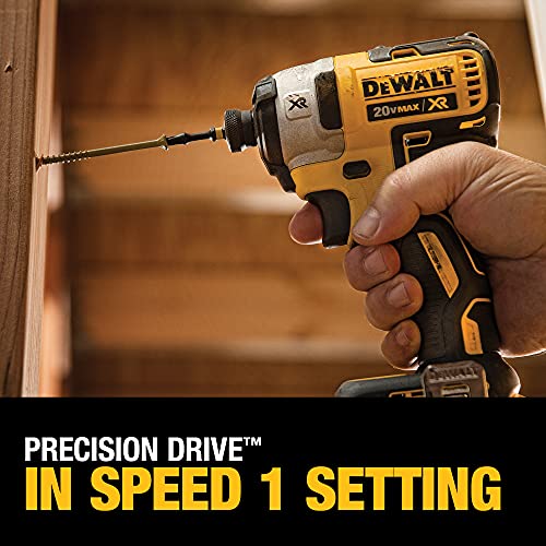 DEWALT 20V MAX* XR Impact Driver Kit, Brushless, 3-Speed, 1/4-Inch, 4.0-Ah (DCF887M2), Black