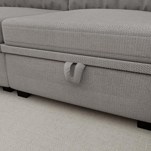Modular Sectional Sofa, Modern U Shaped Sofa Couch with Storage, Soft Sponges & High Supportive, Comfy 6 Deep Seat Couch with Reversible Chaise for Living Room, Apartment, Office,Navy