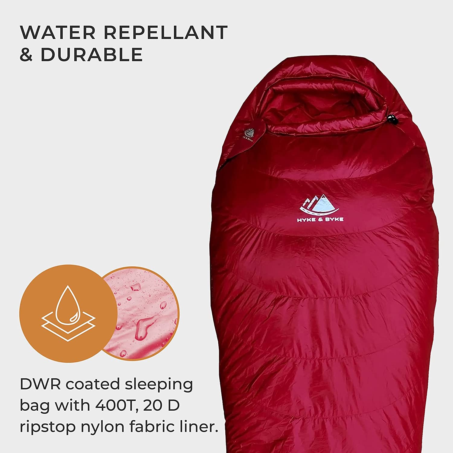 1 15°F Cold Weather Hiking & Backpacking Sleeping Bag - 650 FP 3 Season Sleeping Bags for Adults - 1 with Compression Stuff Sack