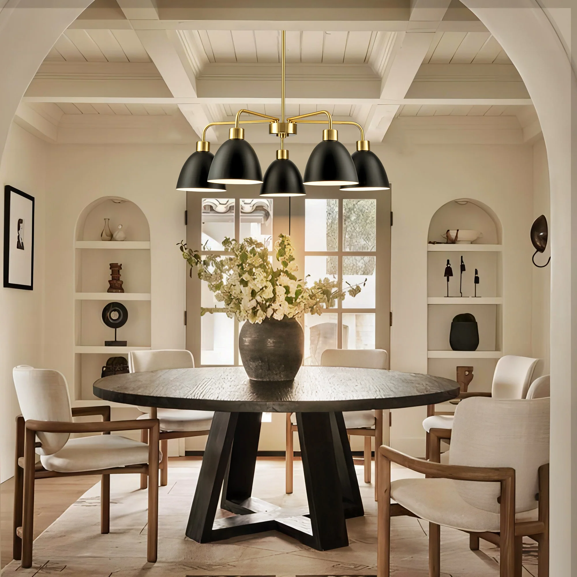 Avelon 5-Light Dimmable Industrial Shaded Chandelier (30)