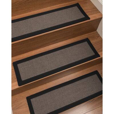 Dorris 100% Natural Fiber Stair Tread Gracie Oaks Color: Black